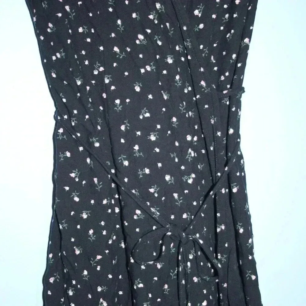 Brandy Melville Mini Floral Print Wrap Dress One Size - Picture 9 of 13